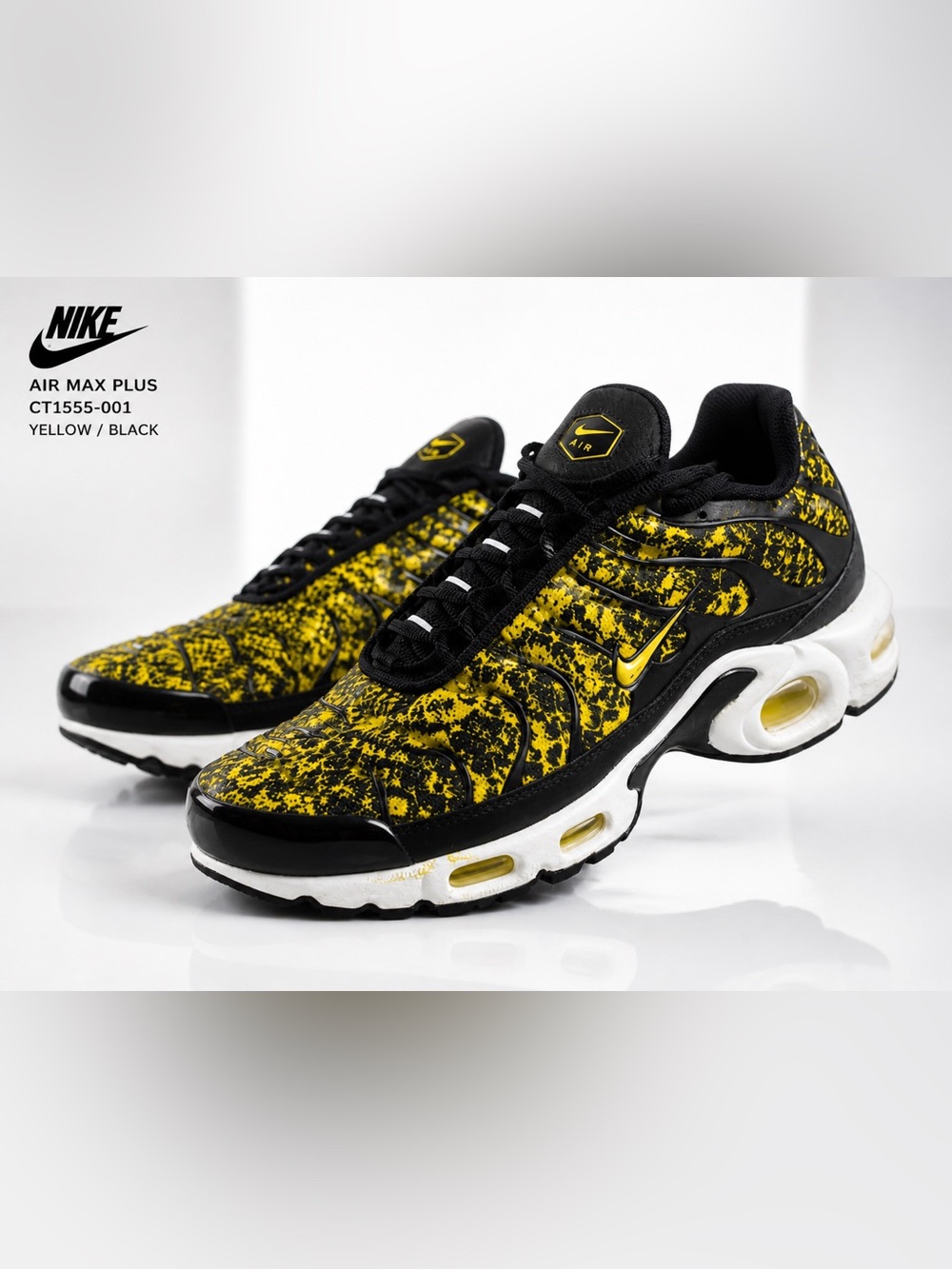 Nike Air Max Plus CT1555-001 Yellow Black Size 9.5 men 8